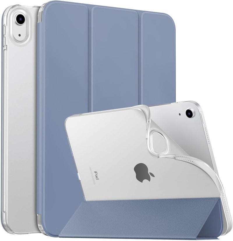 MoKo Case for New iPad (A16) 11th Generation 2025/ 10th Generation 2022, iPad 11 inch/ 10.9 inch Case with Soft TPU Translucent Frosted Back Cover, Auto Wake/Sleep, Support Touch ID, Grey Purple - Image 1